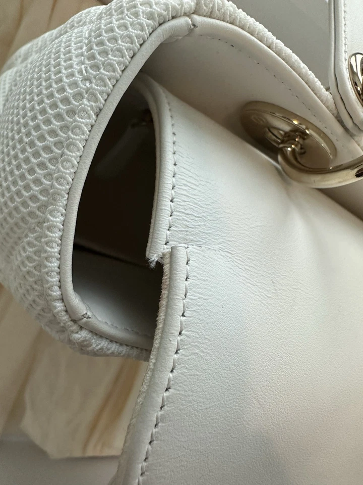 Christian Dior Cannage Bag Medium White Mesh - Image 3 of 4
