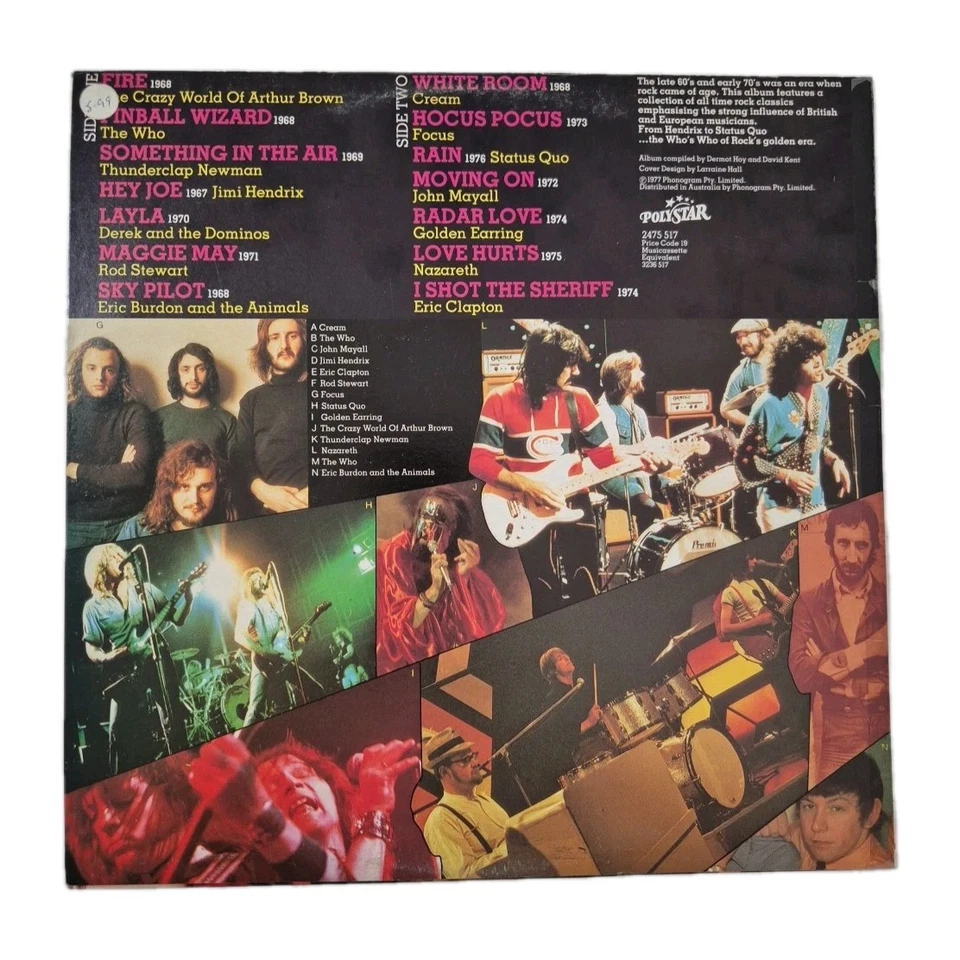 IMMORTAL ROCK - 'Various Artists' 12" Vinyl LP Record AUST. PRESSING, POLYSTAR - Image 2 of 4