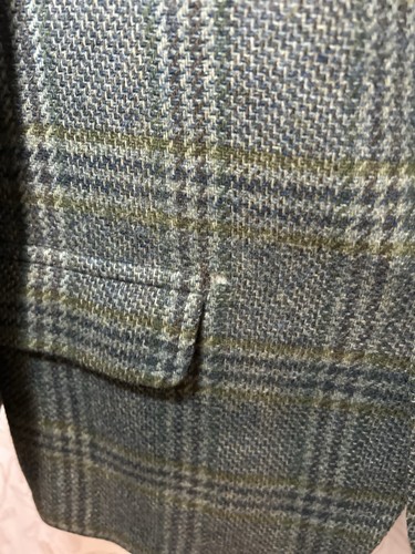 VTG Men’s Canterfield Green Plaid Wool Suit Sports Coat Sz 40 Mens Vtg Blazers - Picture 11 of 11