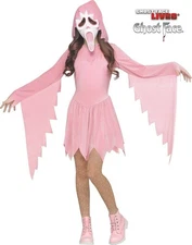 Pastel Pink Sparkle Ghost Face® Dress Costume for Girls – Child Size –...
