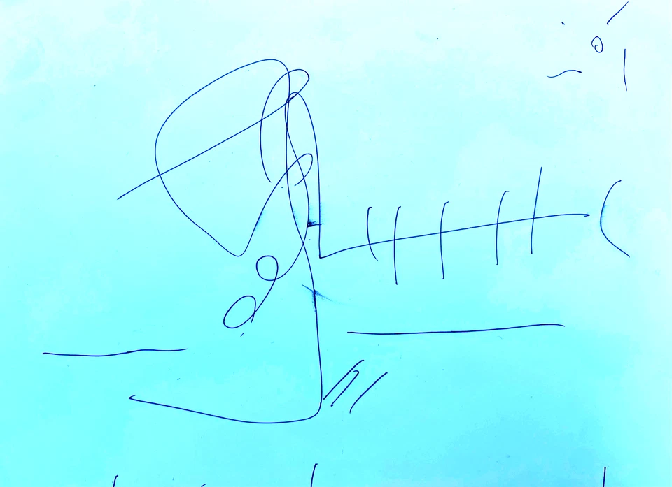 Markus Lüpertz, Handzeichnung, HAND-SIGNIERT, GERAHMT, GESCHENK - Bild 3 von 4