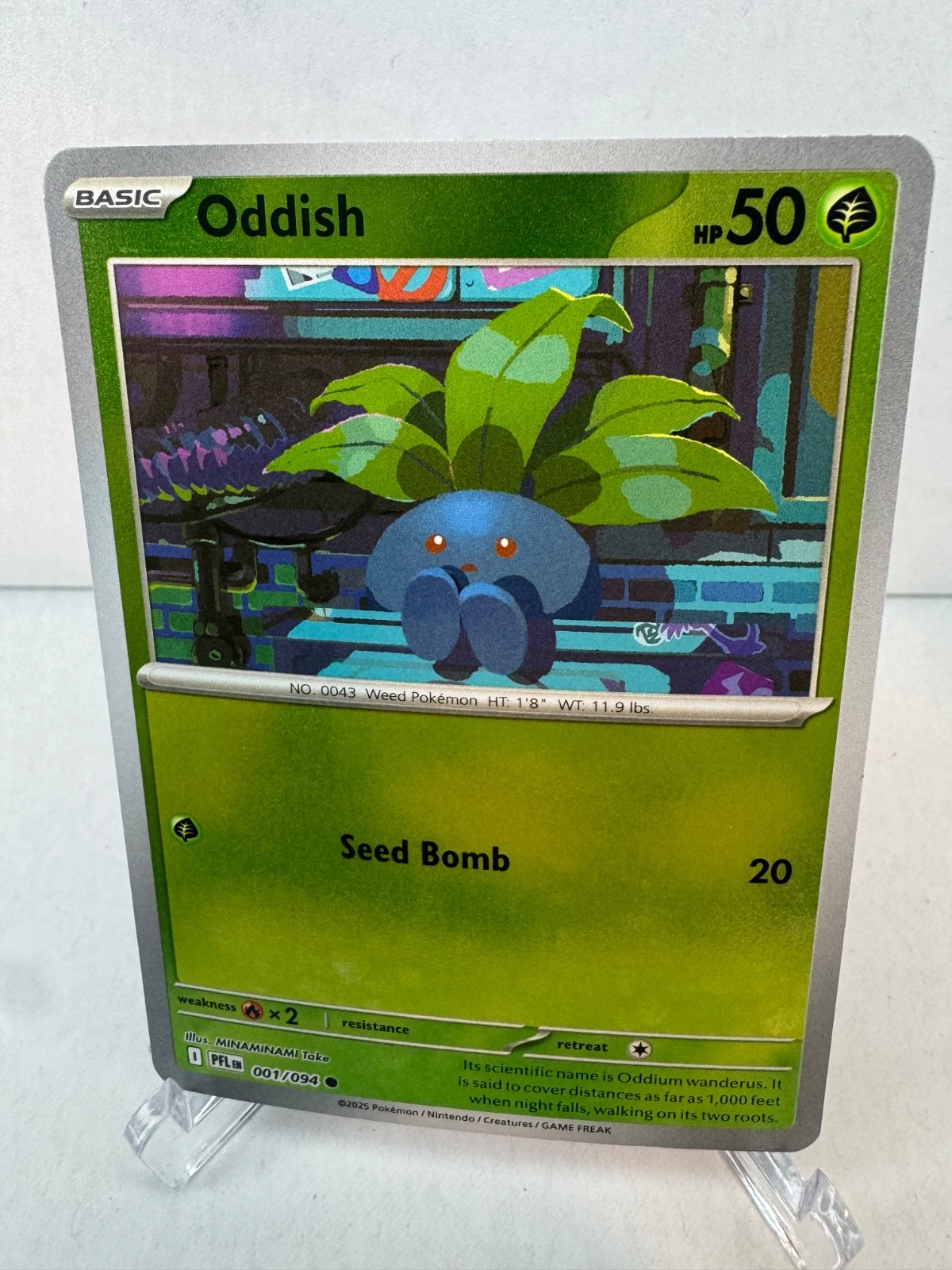 Oddish 1/94 - Reverse Holofoil NM - ME: Phantasmal Flames - Pokémon TCG