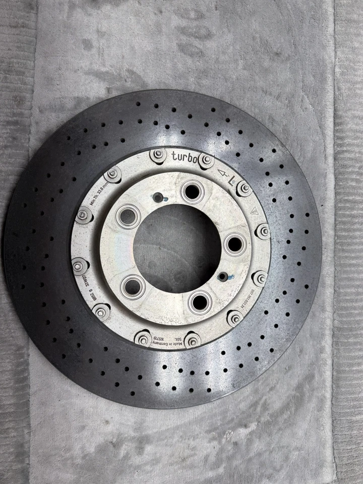 Par de rotores de freno delanteros diestro derecho derecho turbo GT3 GT2 Porsche 911 997 PCCB cerámica carbono Foto 2 de 4