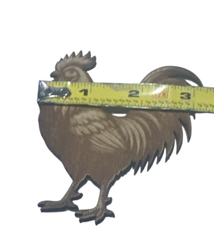Laser Cut Wood Rooster Magnet – 3" Wide – Rustic Farmhouse Fridge Decor - Picture 3 of 3