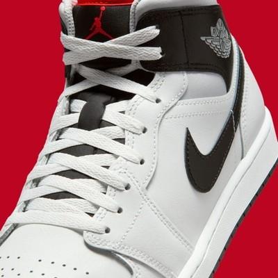 Nike Air Jordan 1 Mid Shoes White Neutral Grey Infrared 23 DQ8426