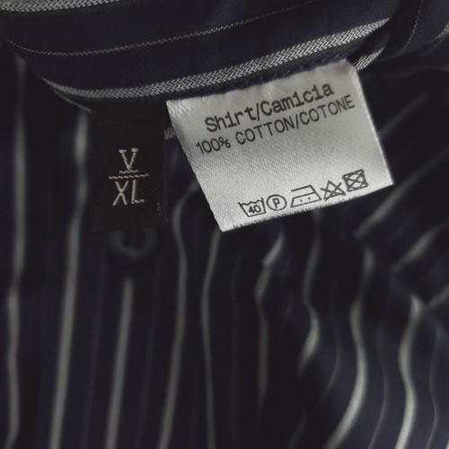 Ermenegildo Zegna Shirt Mens XL Blue White Striped 100% Cotton City Button-Up - Picture 7 of 11