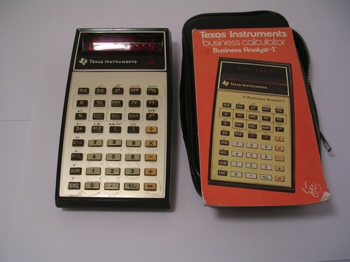 Vintage Texas Instruments Business Analyst I Calculator with Case and Manual - Picture 2 of 5