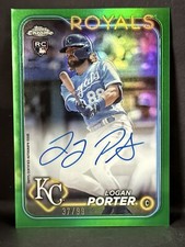 2024 Topps Chrome RA-LP Logan Porter Green On Card Auto RC /99 Kansas City Royal