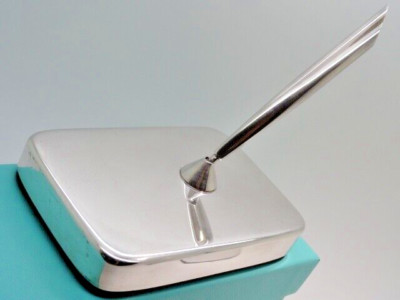 Tiffany & Co. Sterling Silver Pen Pencil Holder Desk Stand | eBay