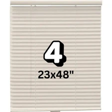 4 Pack -Champion Alabaster 1 In Cordless Room Darkening Alum. Mini Blinds 23x48"