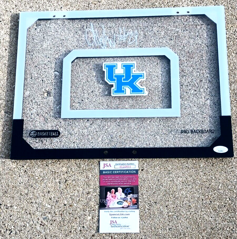 CHRIS LIVINGSTON Kentucky SIGNED Backboard JSA COA UK WILDCATS 