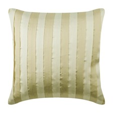 Throw Pillow Case Ivory 16"x16", Square Satin Pintucks Textured - Butterscotch