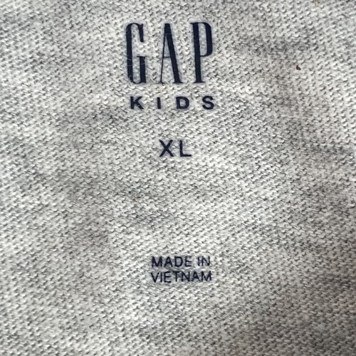 GAP Kids Unisex Short Sleeve Crew Neck Logo Graphic Tee Size XL Light Gray - Picture 5 of 8