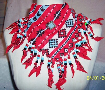 BANDANA SCARFS BEADED USA FLAG-YING YANG-WESTERN-VIRGIN GUADALUPE -  U CHOOSE
