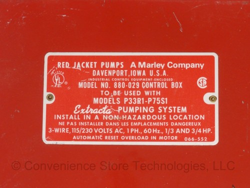 Veeder-Root Red Jacket Pump Control Box 880-029 - Picture 2 of 4