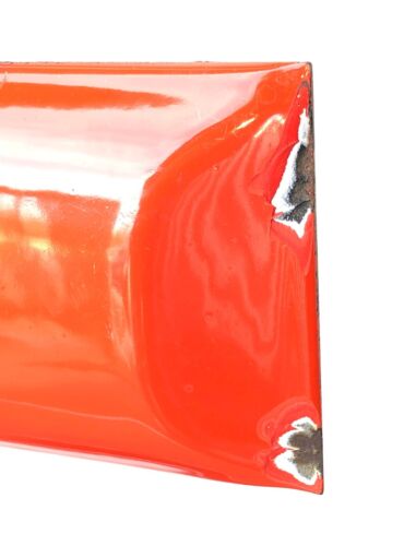 24" Tall Vintage Bright Red Porcelain Enamel Metal Sign Letter Capital E - Picture 2 of 14