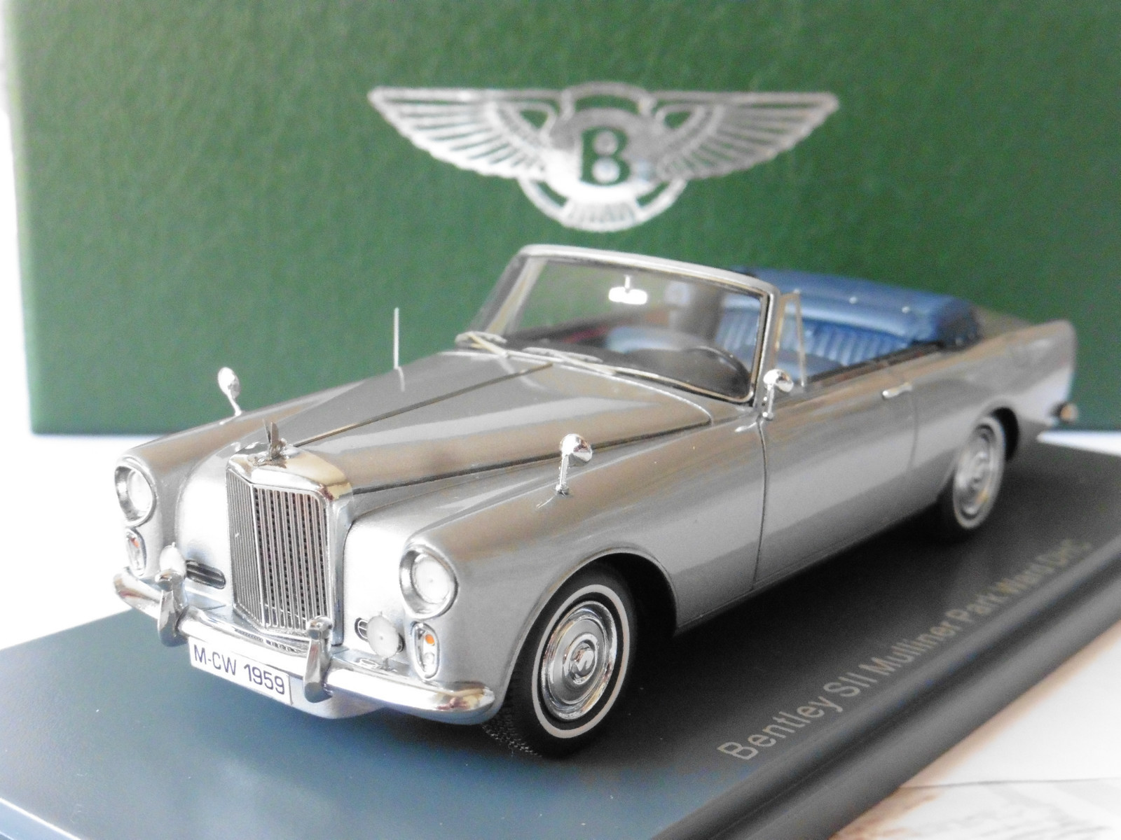 Bentley S2 Continental Park Ward DHC 1959 argent miniature 1:43 d'exception