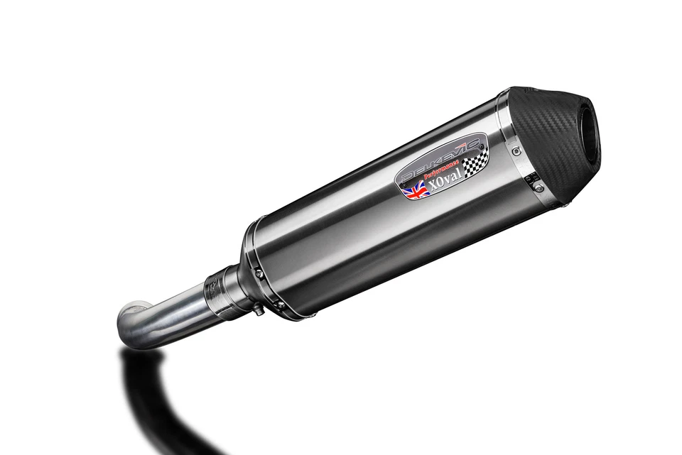 BMW F800S 2006-2011 Slip On 13.5" X-Oval Stainless Exhaust Muffler Kit - Image 2 of 4