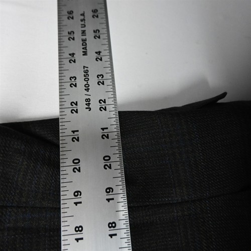 Jack Victor 44L Brown Glenn Check Flannel Landonwood Blazer Jacket Sport Coat - Picture 8 of 12