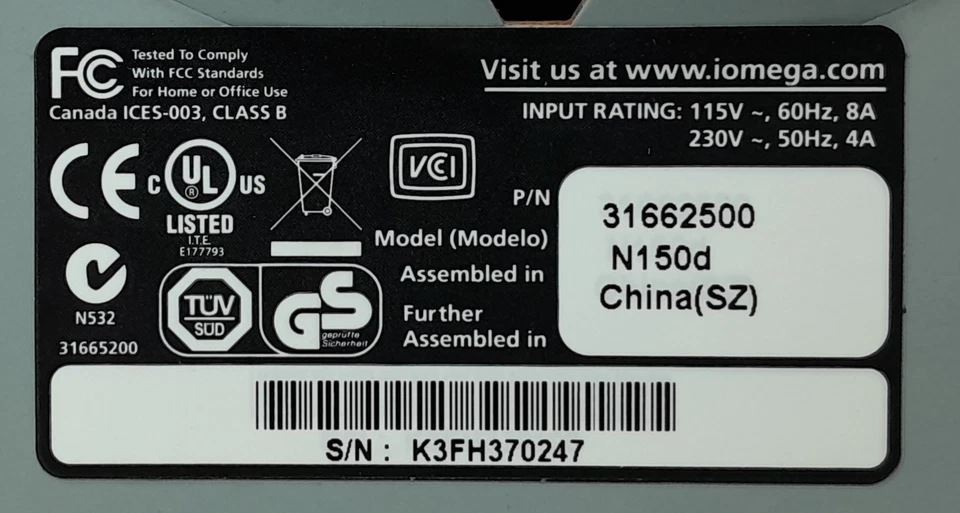 iomega NAS Network Storage StorCenter Pro 150d N150d - Image 3 of 4