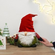Image of 50cm Christmas Red Hat Free Standing Cotton Bearded Plush Gonk Decoration