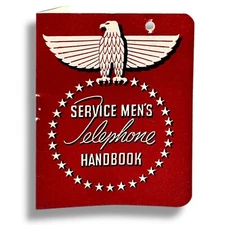 Vintage 1944 Service Men's Telephone Handbook Downtown Chicago Bell System