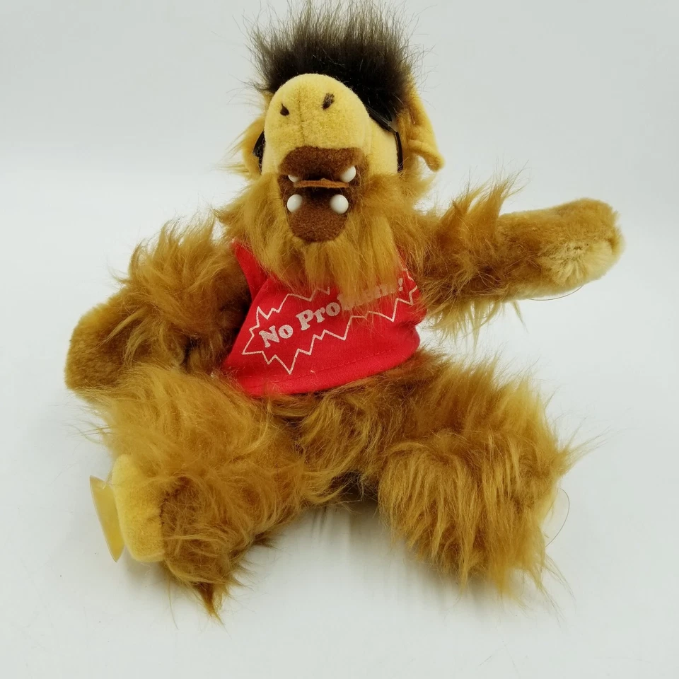 Camisa vintage años 80 8” ALF coche felpa ventana ventosas adhesivas “¡Sin problemas!” Foto 2 de 4