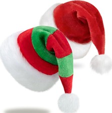 Green Santa Hat Xmas Hat Father Christmas Hat Adults Deluxe Plush New Year Gifts