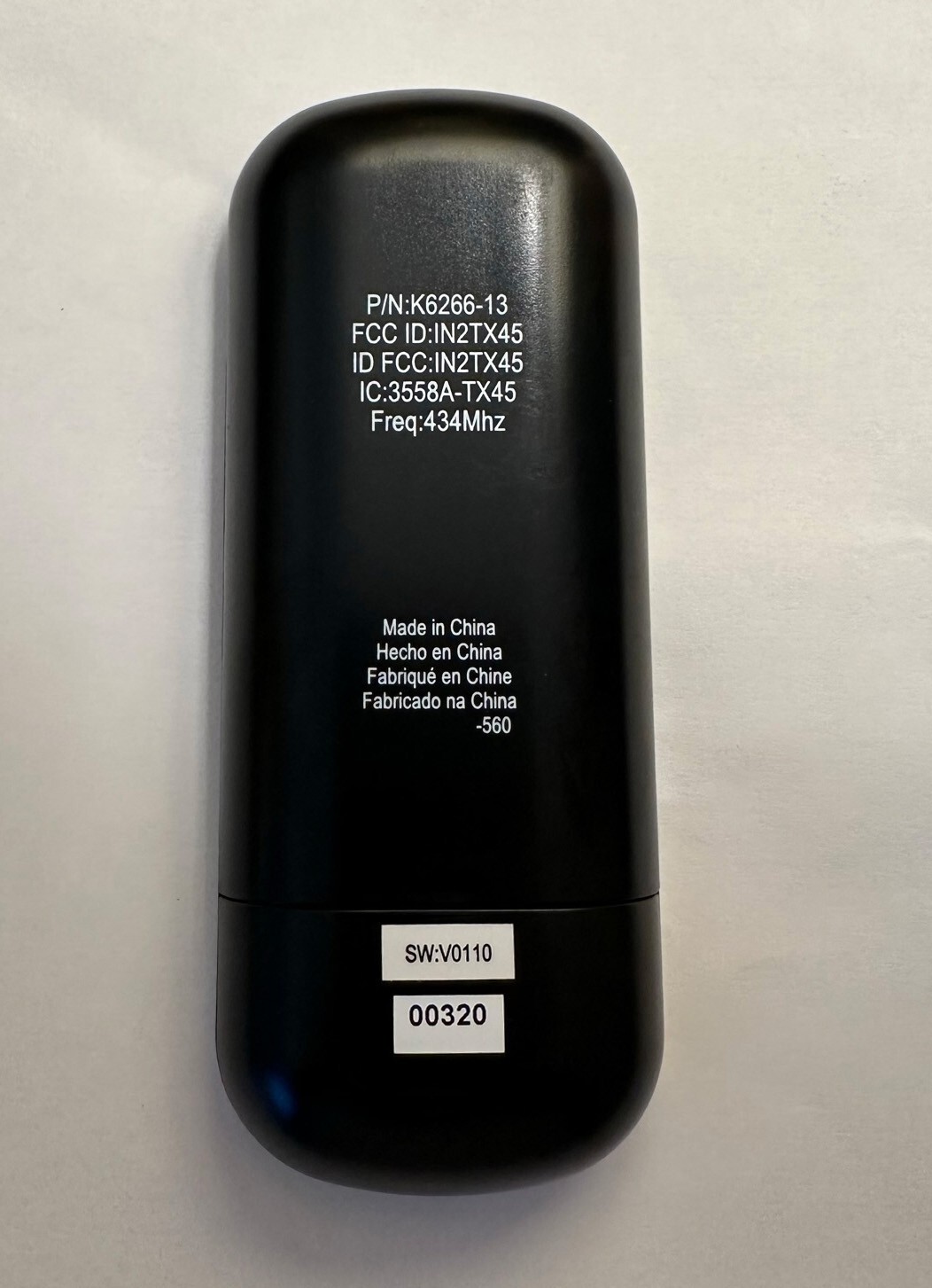 Hunter Fan Replacement Handheld Ceiling Fan Remote Control Black