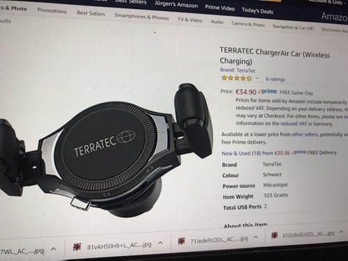 TERRATEC ChargeAir Car KFZ- Halterung, Schwarz - Bild 6 von 6