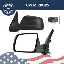 Pair Power Heated Mirrors for 2007 - 2013 Toyota Tundra Side View Mirrors Puddle