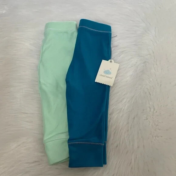 NEW wTag-Cloud Island 2pack Blue (Light Blue & Teal) Pants 12M-image