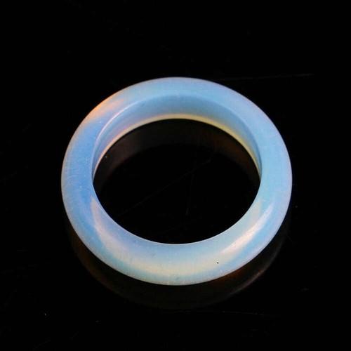 Women Men Natural Quartz Crystal Finger Ring Healing Stone Lovers Circle Jewelry - Picture 33 of 133