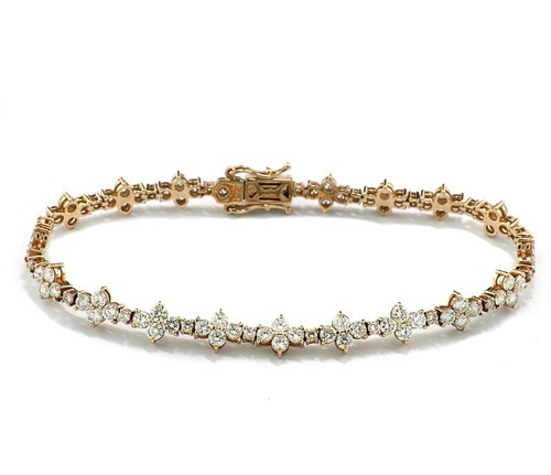 BRILLANT DIAMANT ARMBAND 4,33 CT 750 ROSÈGOLD WERT 15.990 EURO NEU
