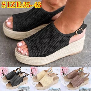 peep toe weaving sandals