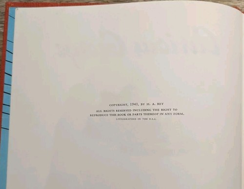 Curious George by H. A. REY 1st Ed/2nd or Later Printing Dated 1941 - Picture 4 of 7