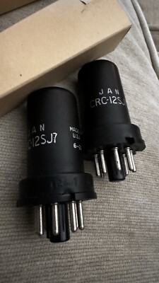 RCA - Mil Spec NOS Pair Jan Crc 12SJ7 Audio Vacuum Tubes