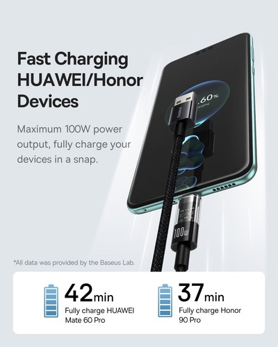 Baseus 100W USB-A toType C Cable Fast Charging For Samsung Huawei - Picture 6 of 13
