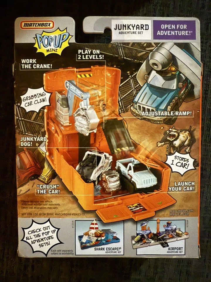 NIB Matchbox Popup Mini Junkyard Adventure Set Playset - With Collector Car - Image 2 of 4