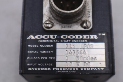 シリアルAP NO.2044 Accu-Coder - P/N: 714-POS Incremental Shaft Encoder STOCK K