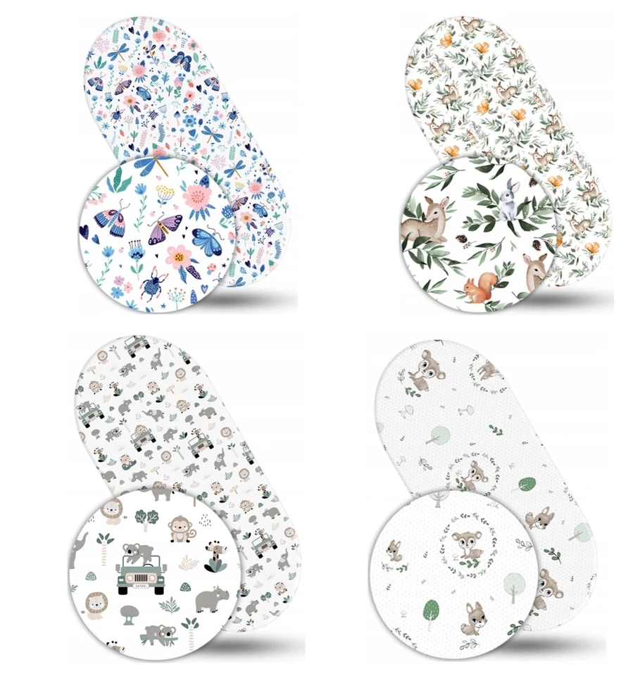 BABY MAM 80x38cm Spannbettlaken 100 % Baumwolle für Baby Moses Korb Kinderwagen Kinderwagen