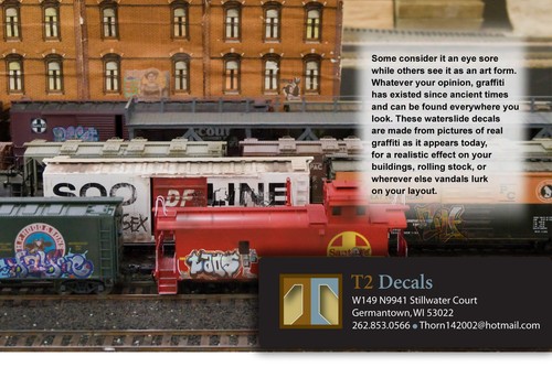 HO Scale Custom Graffiti Decals #4 - Picture 2 of 2