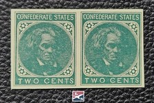 L/S CSA 14 Two Cent Green Mint Calhoun Horizontal Pair Lot Cn14 Read Please!
