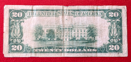 1928 $20 "Redeemable in Gold" Lime Green Seal New York, New York - Picture 2 of 2