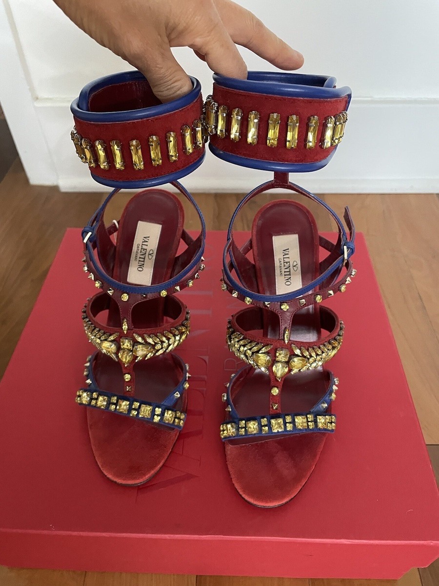 VALENTINO スタッズ付きレッドハイヒール 36 正規品 Valentino スタッズ付きハイヒールパンプス 36 - メルカリ