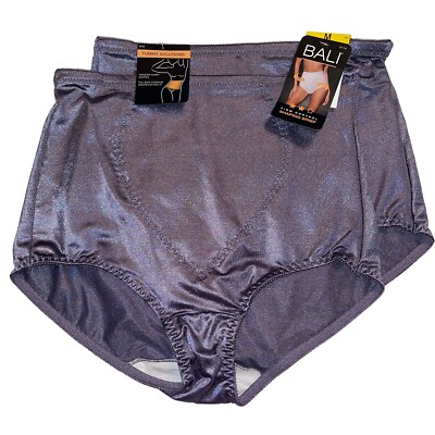 Bali Shaping Brief Panties 2 Pair Targeted Tummy Toner Firm Control Panel X710