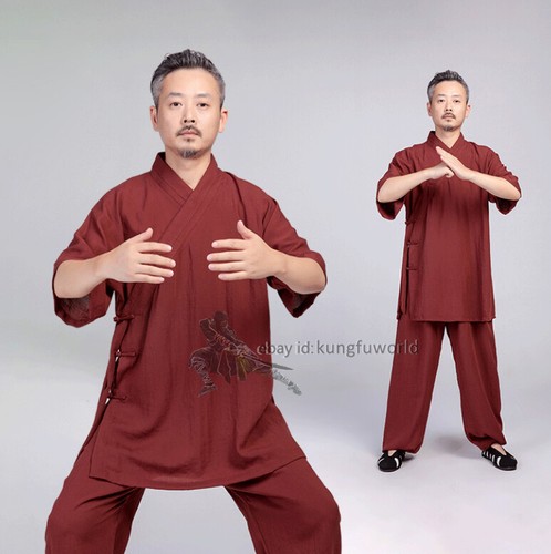 25 colori abito taoista estivo Wudang tuta kung fu shaolin uniforme tai chi - Foto 4 di 12