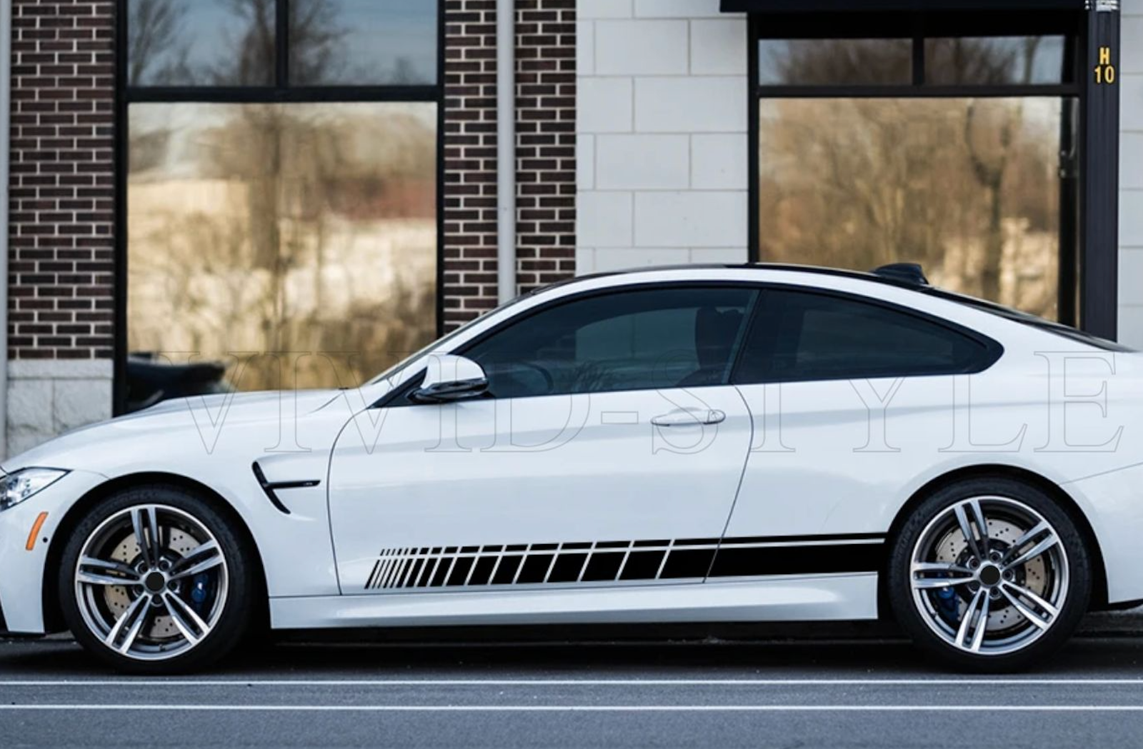 2x For AUDI A3 A4 A5 A6 RACE STRIPE SIDE VINYL DECALS DECAL WRAP STICKERS