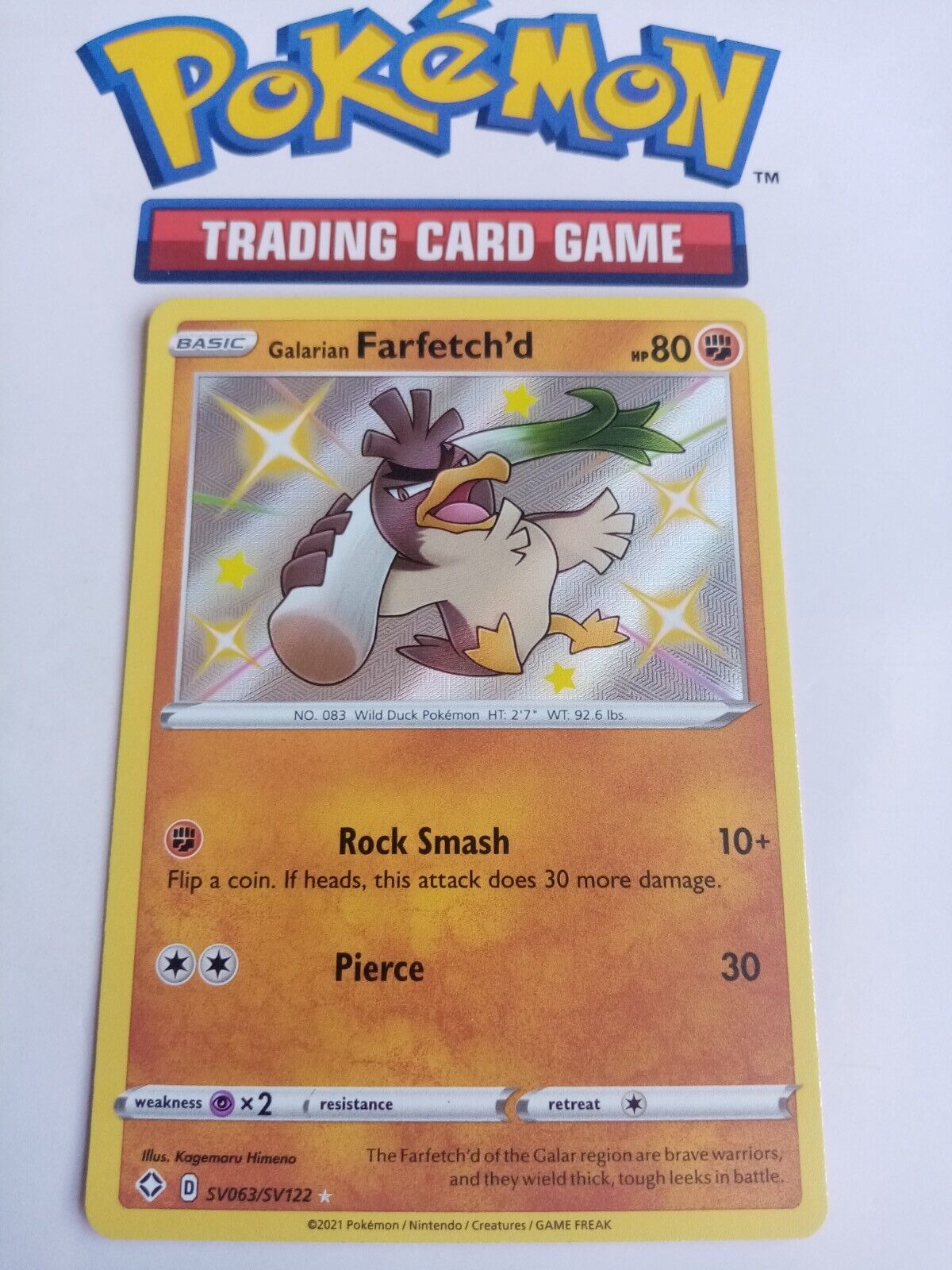  Pokemon - Galarian Farfetch'd SV063/SV122 - Shining