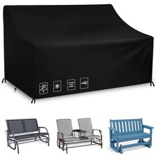 Outdoor Glider Bench Cover with Buckle, Waterproof 2-Person Patio Rocking Cha...
